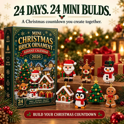 ⏳ Last day to save 49% – 🎄 24-Day Mini Christmas Ornament Advent Calendar | buildable designs with hanging loops 🧱