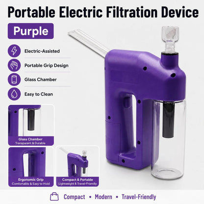 📍⚡50% OFF – Portable Handheld Electric Filtration Device | Compact Glass Chamber Design with Electric-Assisted Operation & 6 Color Options ✨