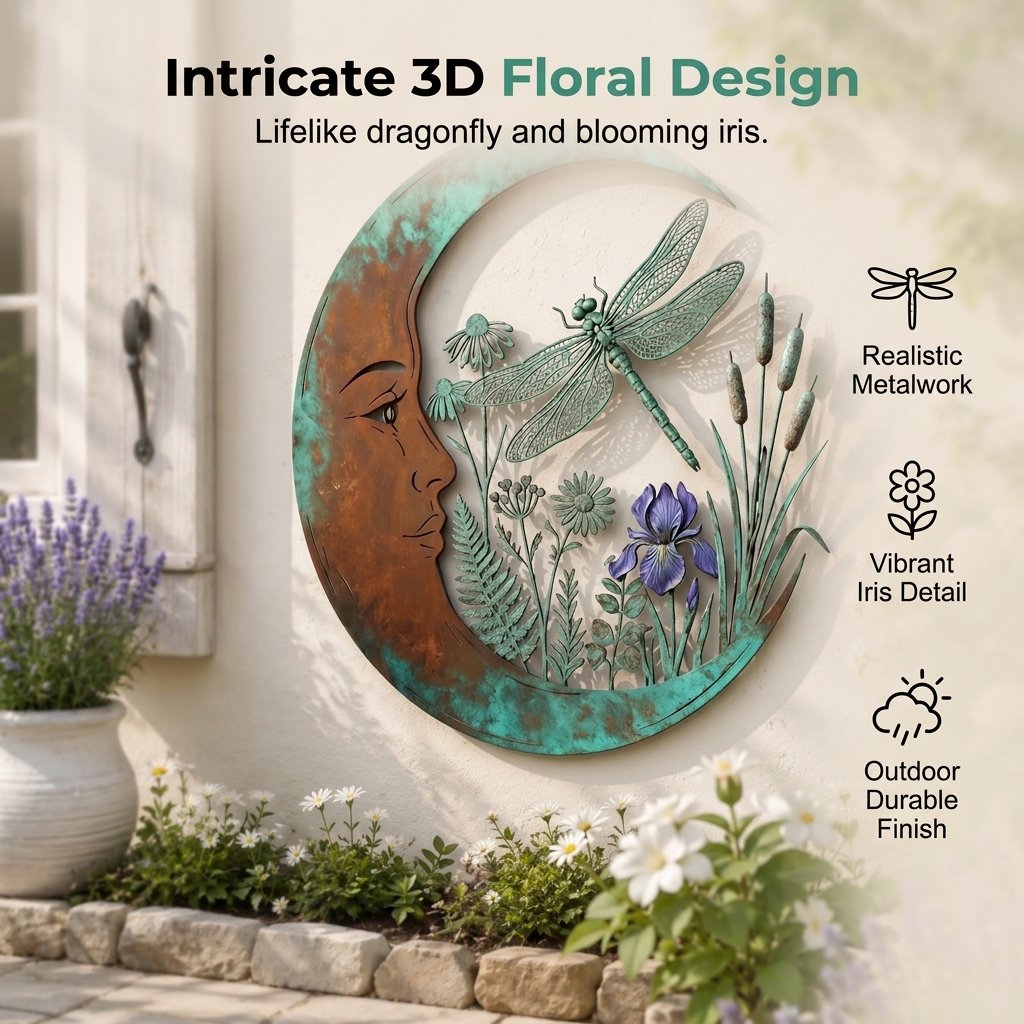 🔥HOT SALE🔥Dragonfly & Moon Wall Art