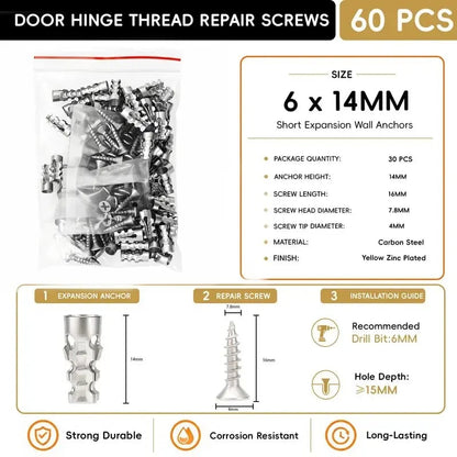 6x14mm Expansion Screw Set (Pack of 30 / Pack of 60)
