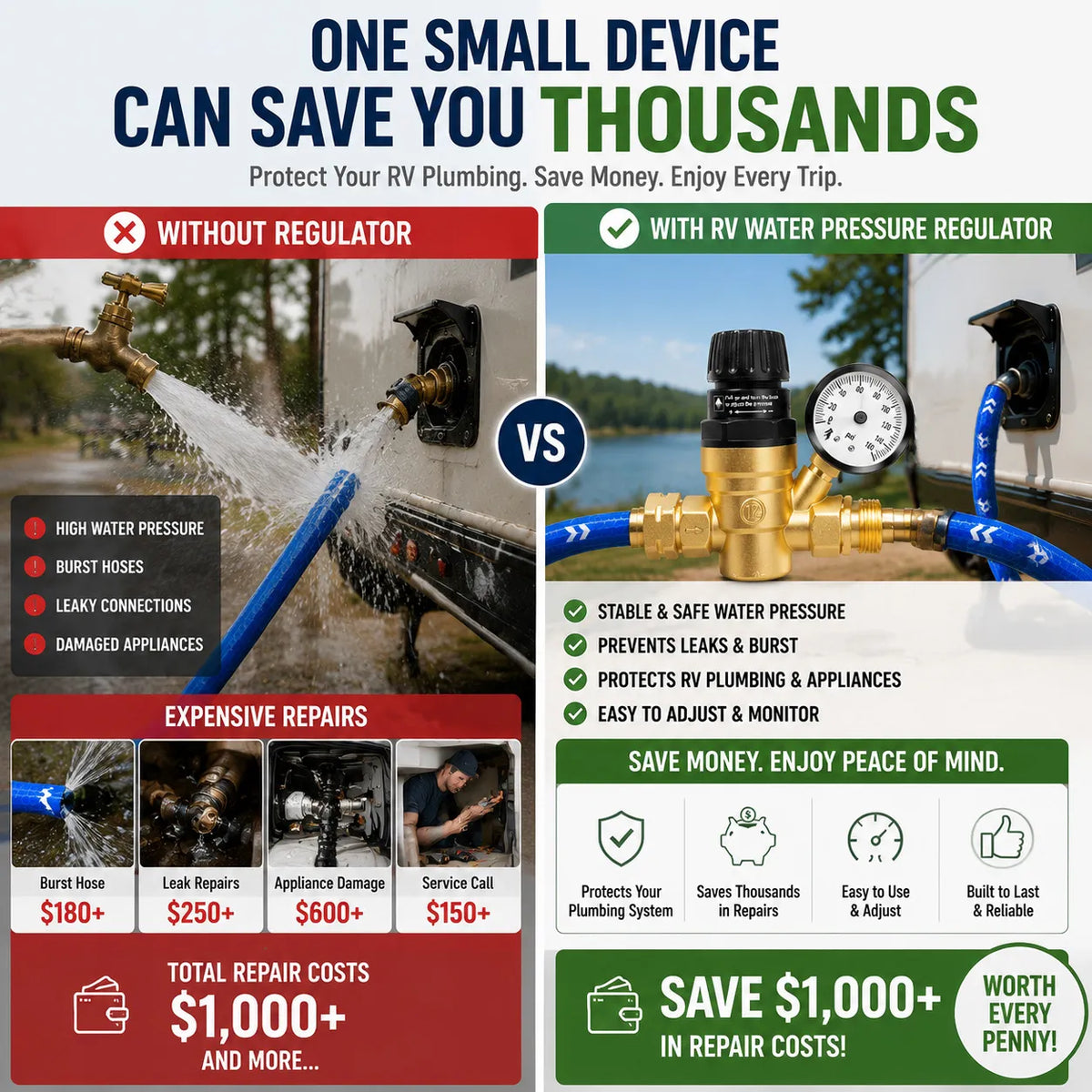 🚐 RV Water Pressure Regulator
