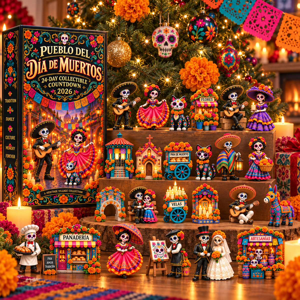 Pueblo del Día de Muertos 2026 – 24-Day Miniature Countdown