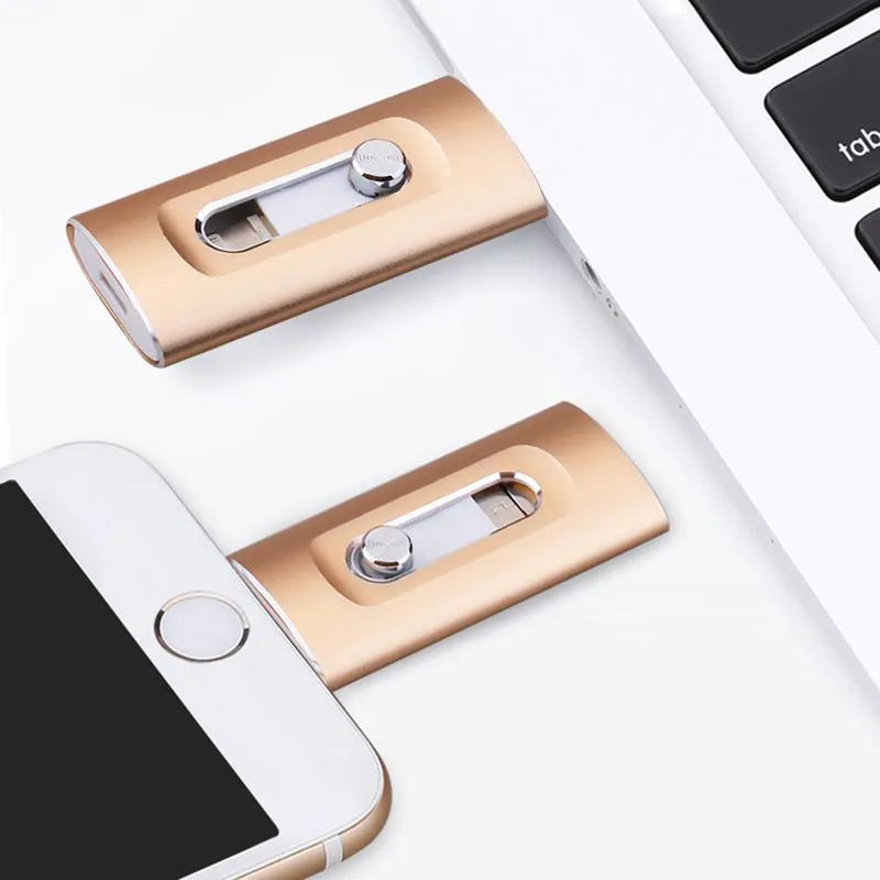 ⚡3 in 1 Flash Drive, High Speed Portable USB 3.0 Memory Storage