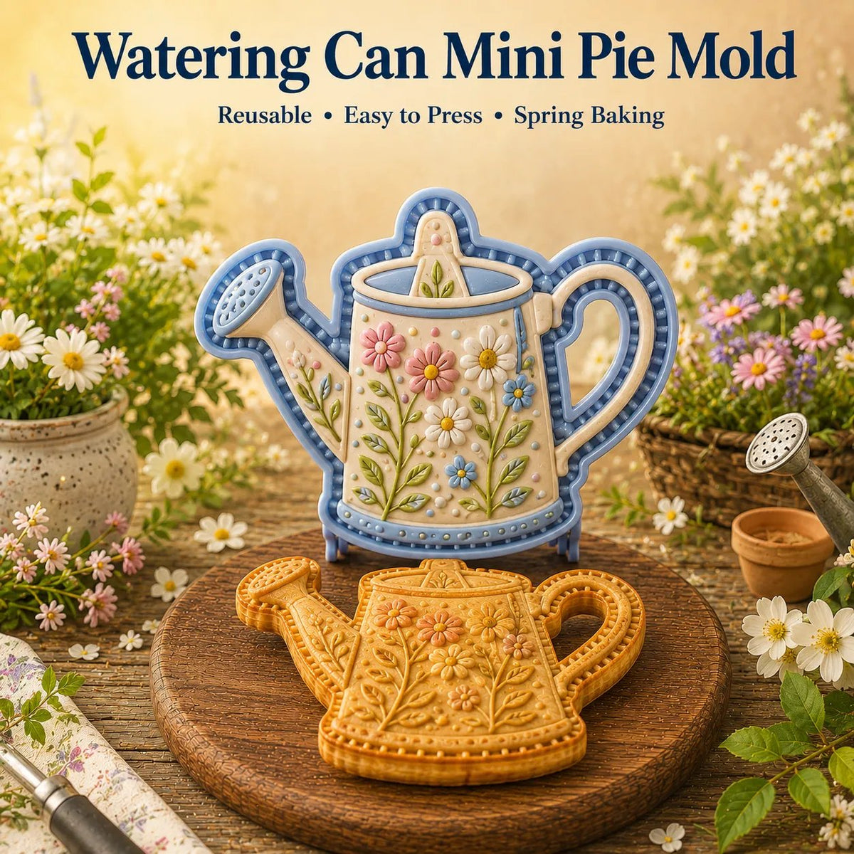 🎉⏳ Last Day 49% OFF – 🌸 8-Design Spring Garden Mini Pie Mold Collection | Reusable Embossed Molds for Shaping Detailed Bee, Butterfly, Ladybug, Sunflower, Cottage & More 🥧✨