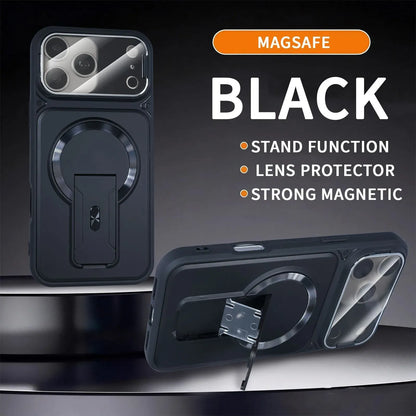 ✨MagSafe Magnetic Case with Camera Lens Cover & Invisible Stand for iPhone
