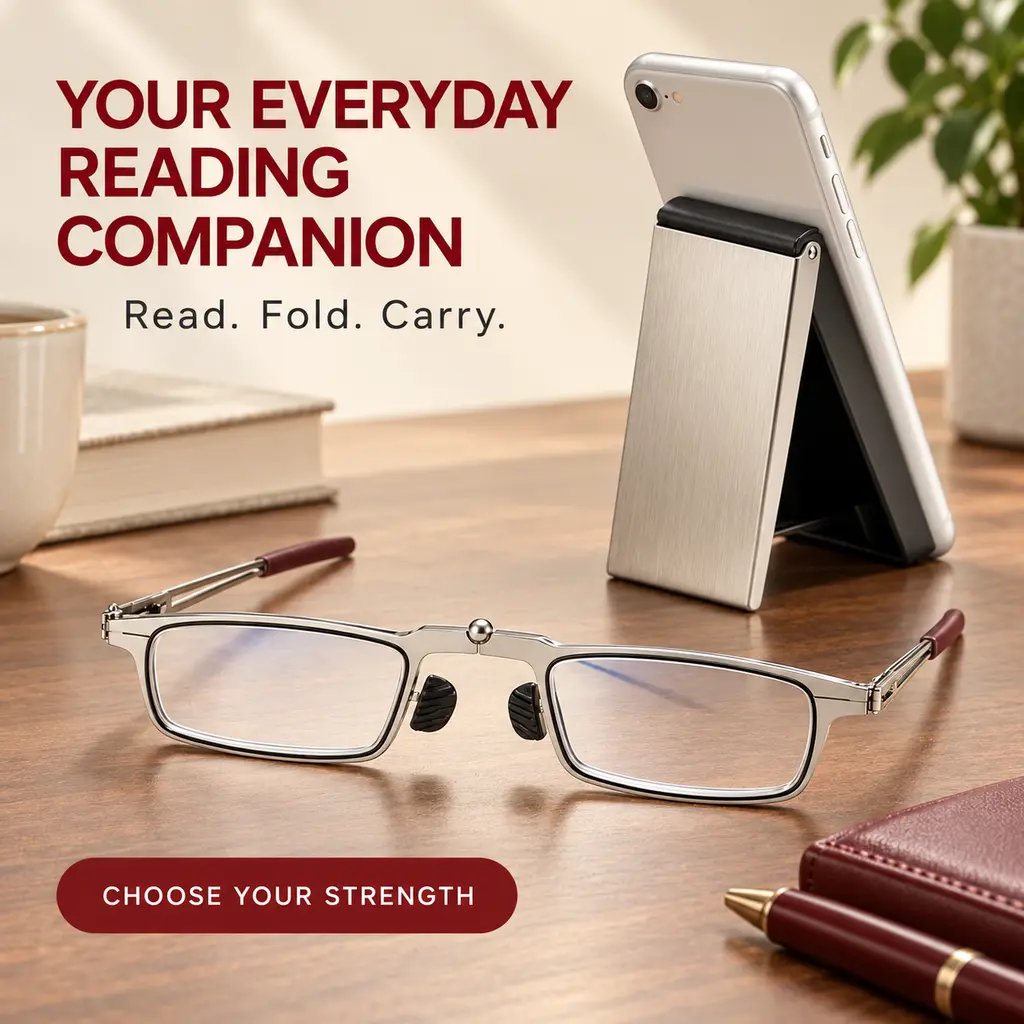 👓 Pocket-Sized Reading Glasses – Foldable, Compact & Easy to Carry