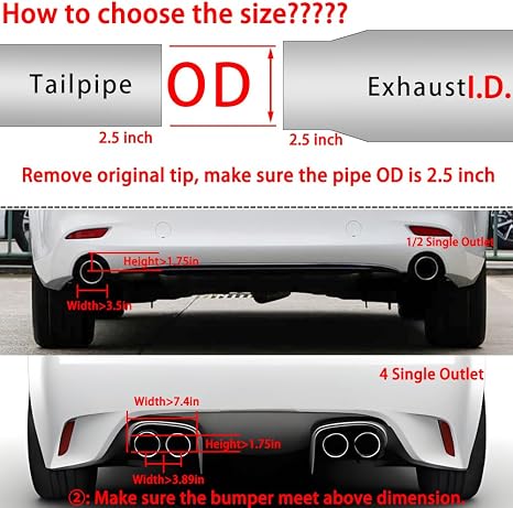 Carbon Fiber Car Exhaust Tip, Gloss Finish Slant Cut Muffler Tip