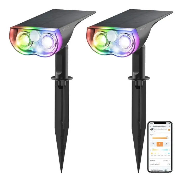 Linkind SL5C Smart Solar Spotlight - RGB & Tunable White Landscape Light
