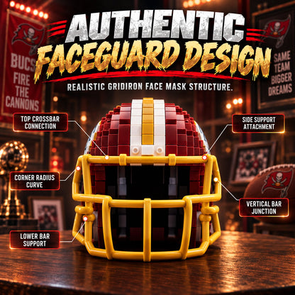 🏈 Building Block Football Helmet – 300+ Piece Collectible Construction Set