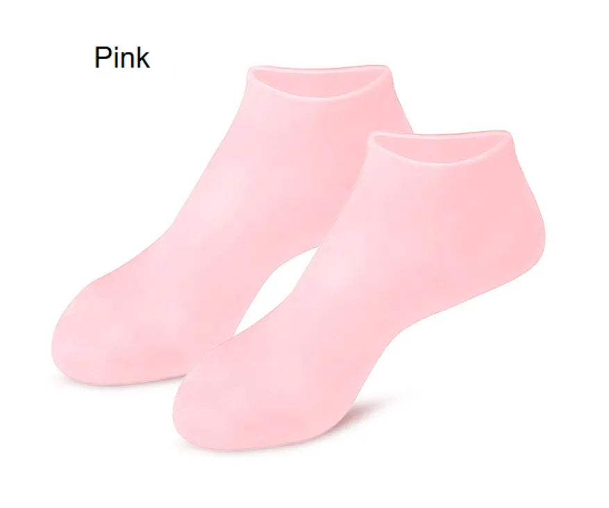 🔥 Soft Silicone Moisturizing Gel Socks - Home Foot Care & Spa Kit