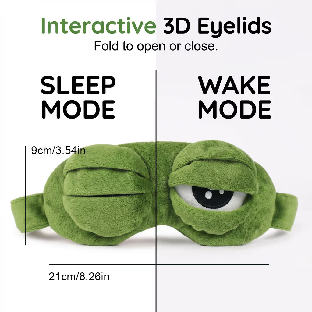 🐸 3D Cute Frog Sleep Mask