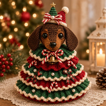 🔥🎄Crochet Animal Christmas Tree DIY Kit – Stitch a Little Christmas Magic（Material kit (not finished product)