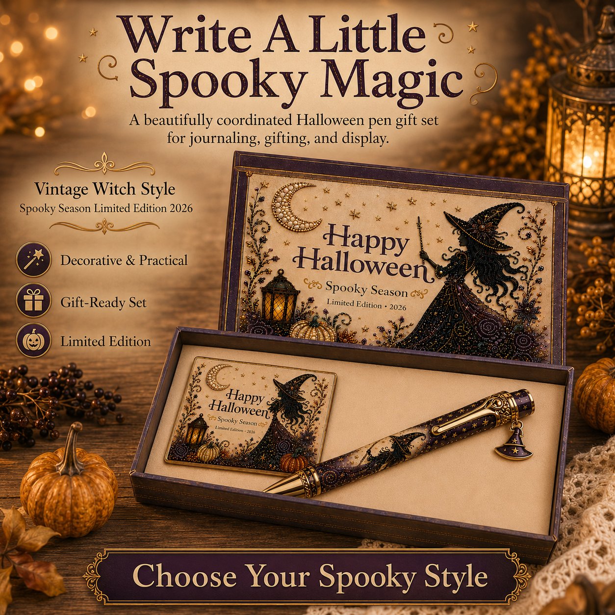 🎃🔮 Halloween Spooky Pen Gift Set