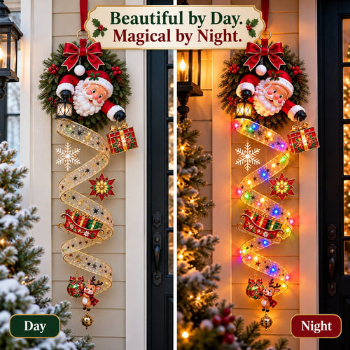 🎄 Let the Holidays Shine Through | Stained-Glass Door Decor