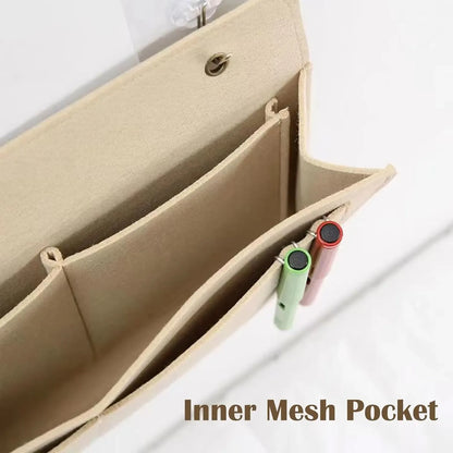 Bedside Caddy, 5 Pockets Felt Bedside Storage Organizer