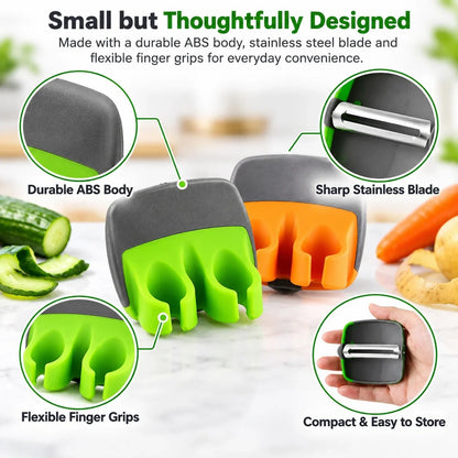 Palm Vegetable Peeler – Comfortable Finger-Fit Design