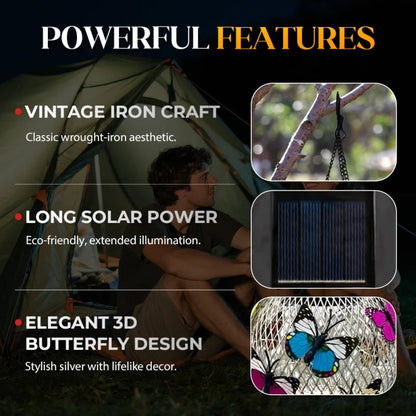 ⏳Solar Garden Pendant Light | Handcrafted Iron Art Lantern for Magical Outdoor Ambiance