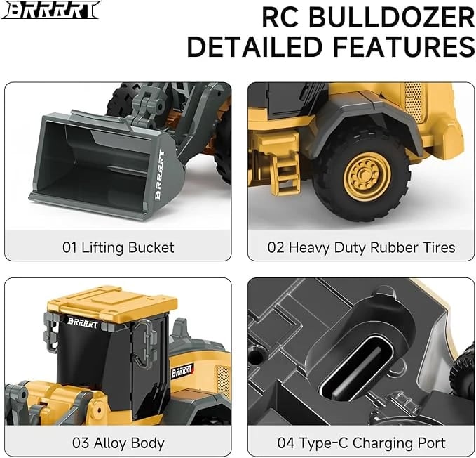 🚜 1:64 Premium Alloy Mini RC Construction Set