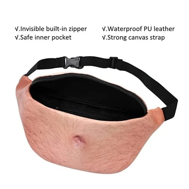 😂 Beer Belly Fanny Pack – Realistic Dad Bod Waist Bag