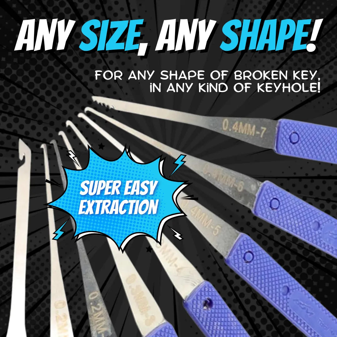 ⭐💯 👍12 pc Broken Key Extractor and Removal Tool Set - Fix jammed locks and keyholes