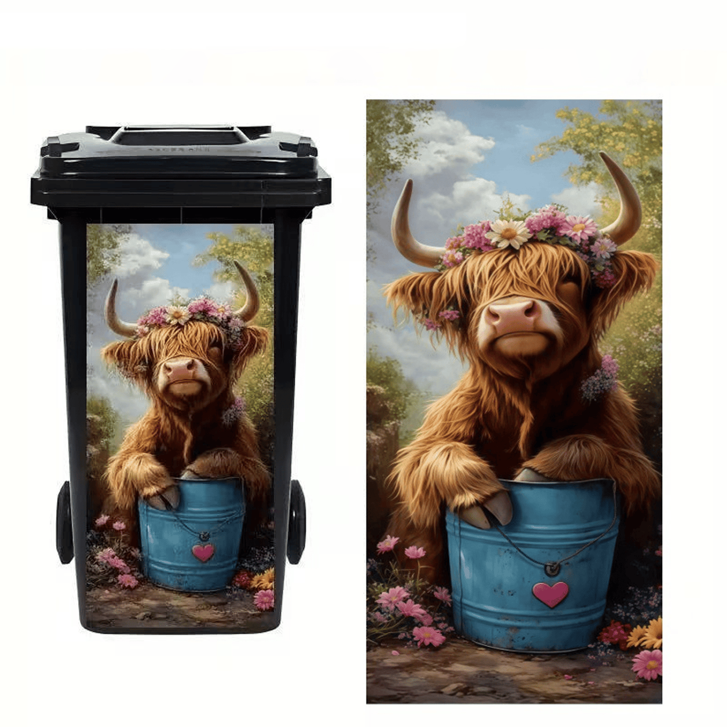 Creative Trash Can Sticker with Colourful Cartoon – Flash Sale 49% OFF✨