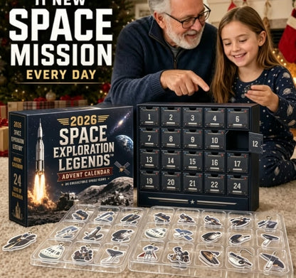 2026 Space Exploration Legends Advent Calendar – 24 Days of Space Missions, 24 Collectible Surprises - 2D flat solid acrylic model