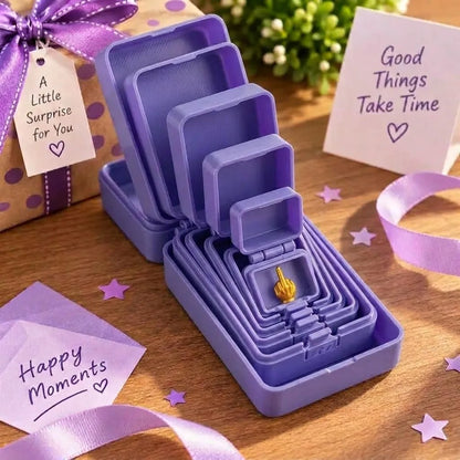 💯🎁 6-Layer Nesting Prank Gift Box | Pick Your Surprise: Middle Finger, Spider or Number 67