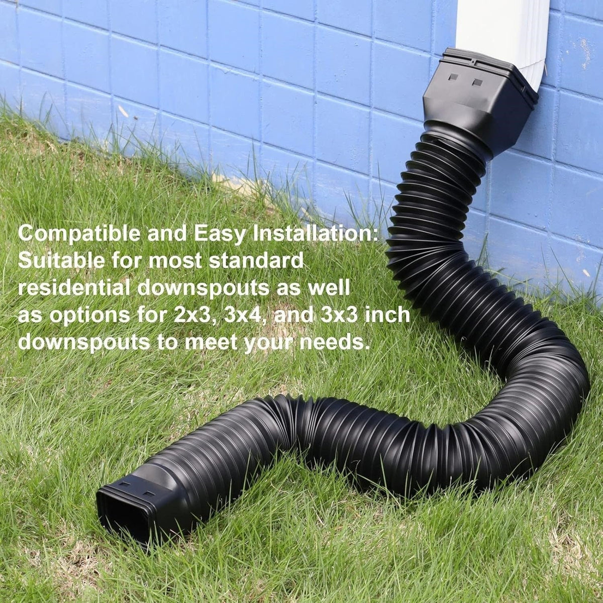🏡 Keep Rainwater Away | Flexible Downspout Extender