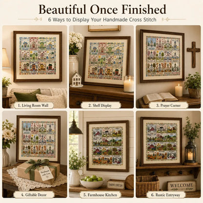 A Year in Stitches – 12-Month Seasonal Cross Stitch Kit