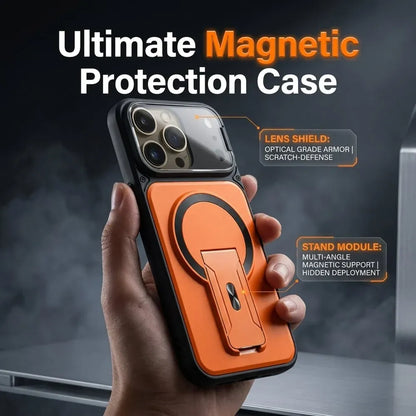 ✨MagSafe Magnetic Case with Camera Lens Cover & Invisible Stand for iPhone