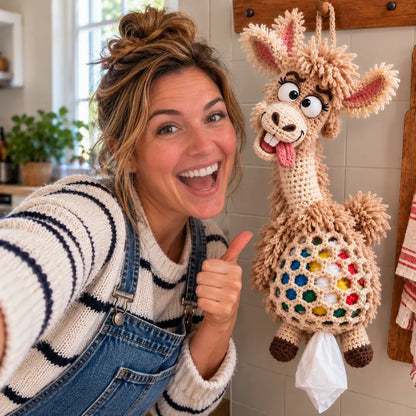 🧶 Cottage Harvest Keepers™ – Crochet Animal Bag Holder DIY Kit