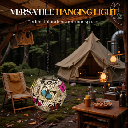 ⏳Solar Garden Pendant Light | Handcrafted Iron Art Lantern for Magical Outdoor Ambiance
