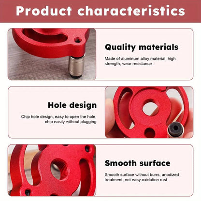 Self-Aligning Dowel Jig for Fast, Accurate Wood Joinery – Red 🔴