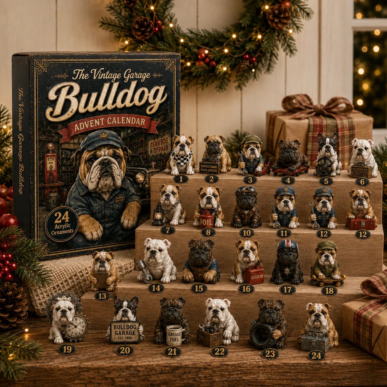 🔥🔧 Vintage Garage Bulldog Advent Calendar 2026 – 24 Days of Classic Bulldog Garage Surprises