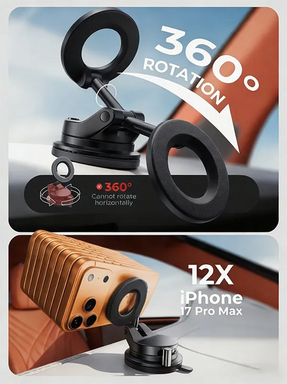 360°Vacuum Car Phone Holder