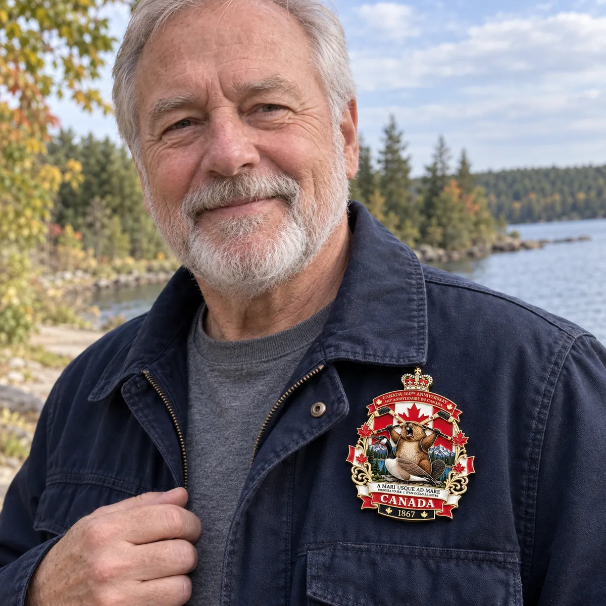 🍁 Canada 160th Anniversary “A Mari Usque Ad Mare” Tribute Badge | 3.5-Inch 3D Metal Enamel Keepsake 🇨🇦