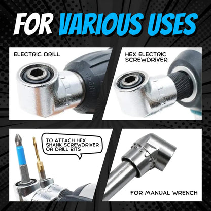 105° Angled Drill Attachment 🔧 – Extended 5.51' Reach Adapter