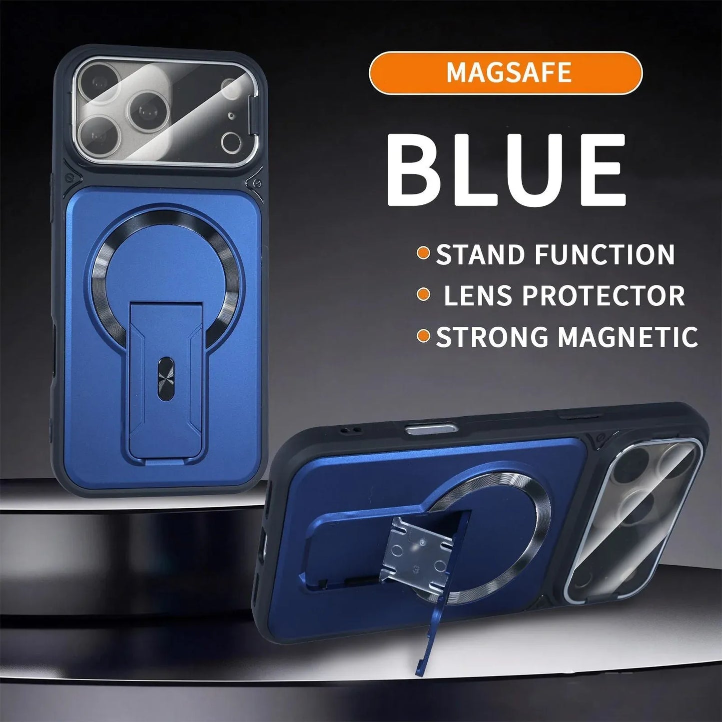 ✨MagSafe Magnetic Case with Camera Lens Cover & Invisible Stand for iPhone
