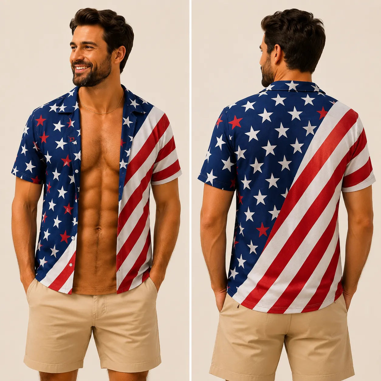 Funny Muscle T Shirt for Men, Hawaiian Shirt Illusion Tee, Personalized 3D Fake Open Shirt💪🔥