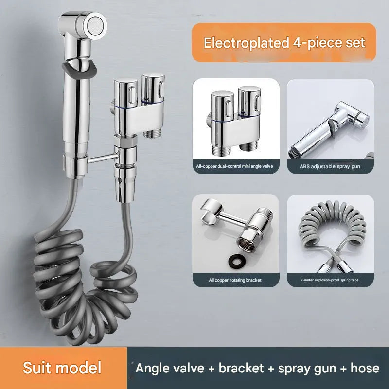 Free Shipping 🎉 1-In-2-Handheld Out Dual Control Valve Bidet Sprayer for Toilet