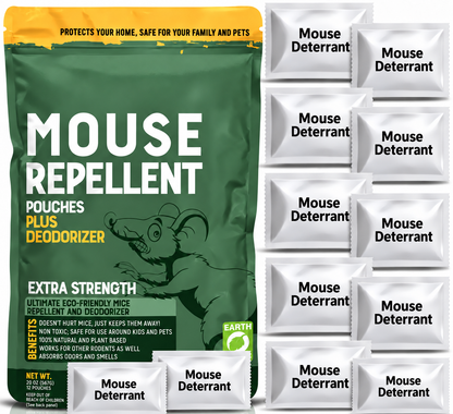 Mouse Repellent Pouches - Mouse Deterrents with Peppermint Oil