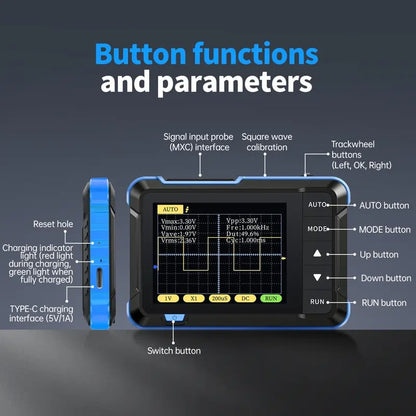 🚗 Pocket Digital Oscilloscope – Portable Signal Tester for Car Audio Tuning, Circuit Diagnostics & DIY Electronics ⚡
