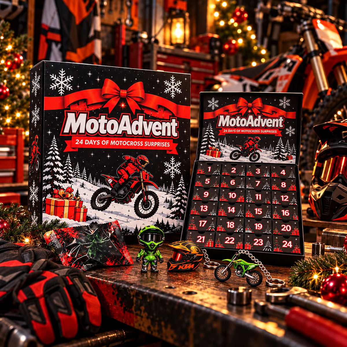 🏍️🔥 Motocross Advent Calendar – 24 Days of Dirt Bike Surprises! 🎄🎁