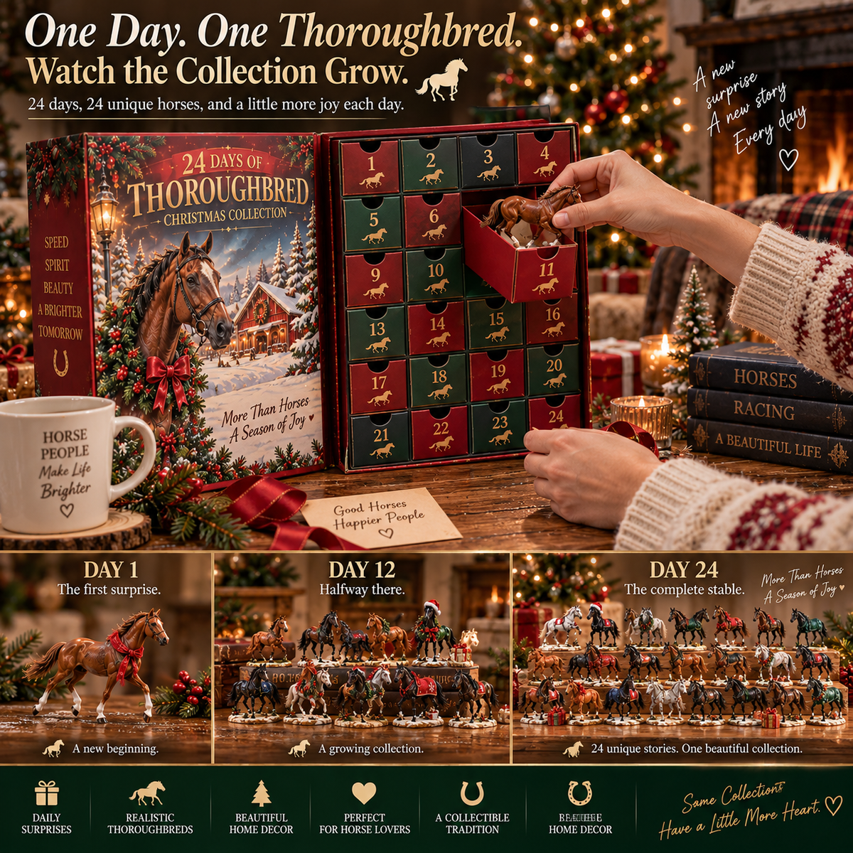24 Days of Thoroughbred Spirit – A Christmas Collection of Speed & Grace 🐎