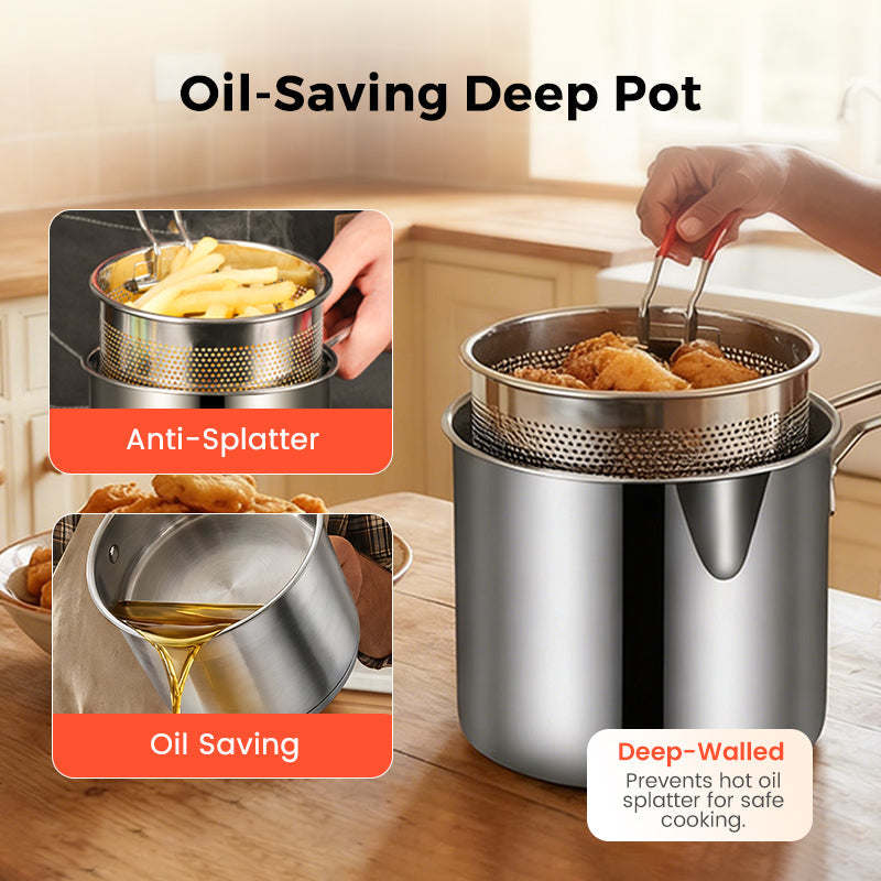 🔥LAST DAY SALE 49% OFF🎁410 Stainless Steel Multifuntional Fryer
