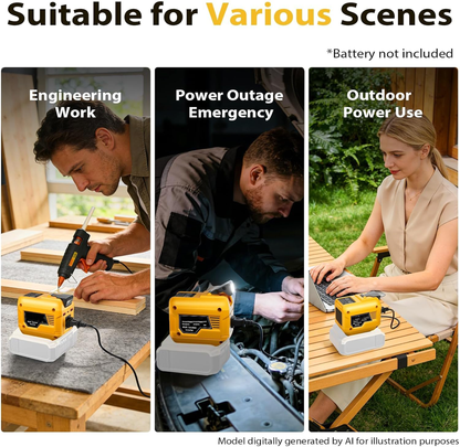 🛠️250W Power Inverter Compatible with DeWALT 20V Battery Converter