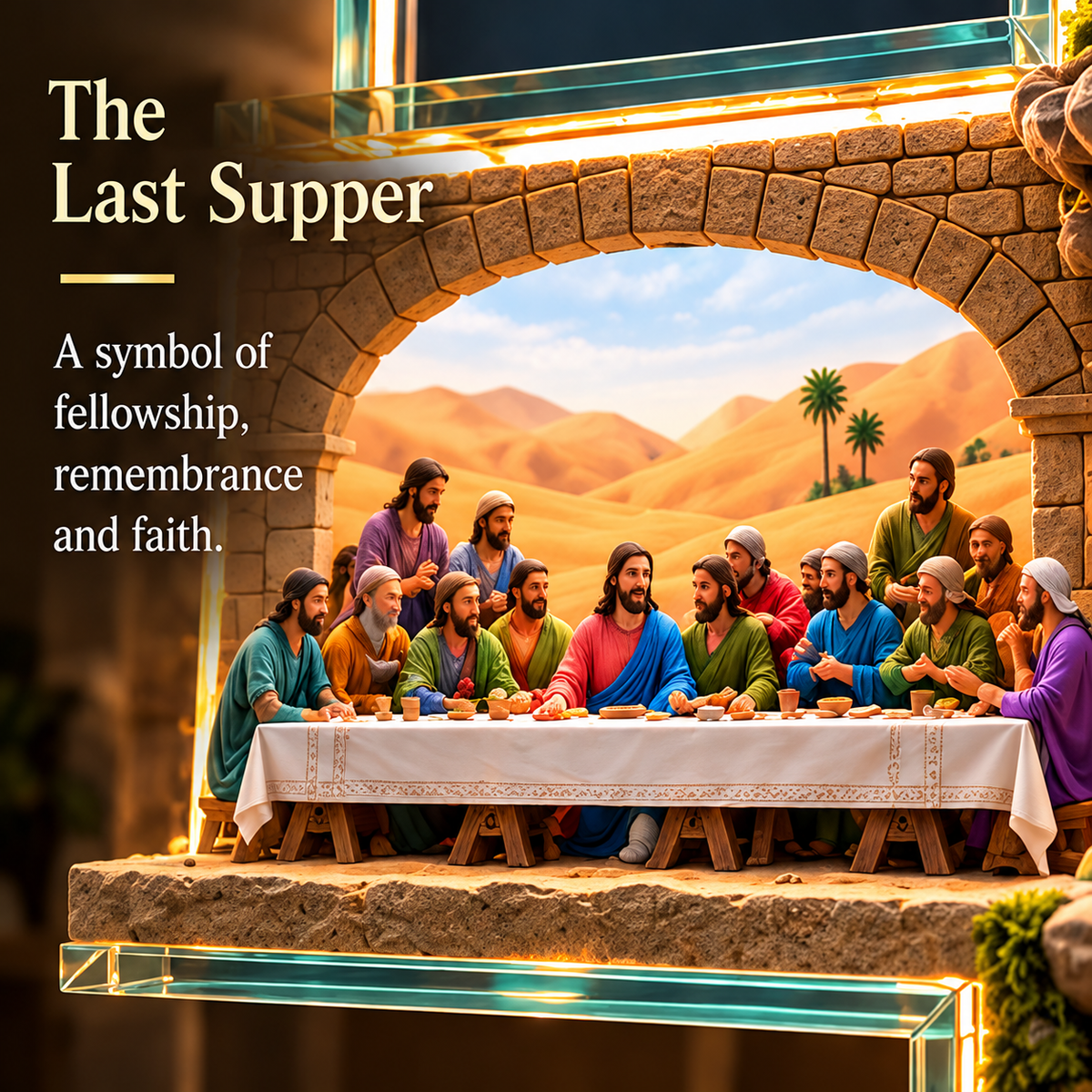 ✨ Last Day – 49% OFF!✝️The Story of Jesus in 6 Scenes Cross Lamp