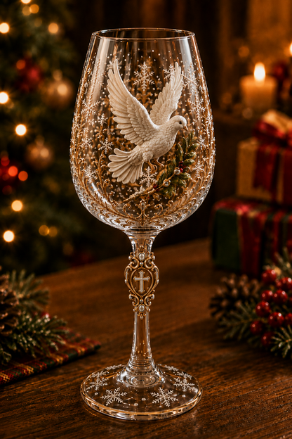 ✝️Faith & Grace 3D Christian Wine Glass Set – Meaningful Faith Gift✨🎁