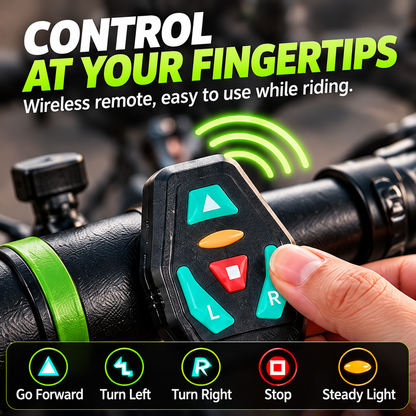 🚴 LED Turn Signal Cycling Backpack – Wireless Remote Control & Rear Safety Lights