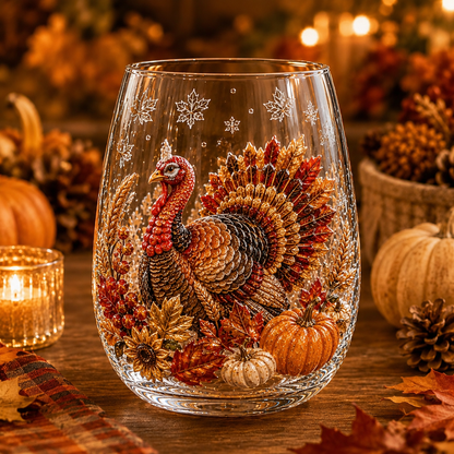 🍂Autumn Harvest 2D Glass Cup Gift Set – 6 Festive Designs